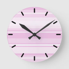 Pink-Babystreifen Runde Wanduhr