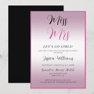 Pink Bachelorette Einladung