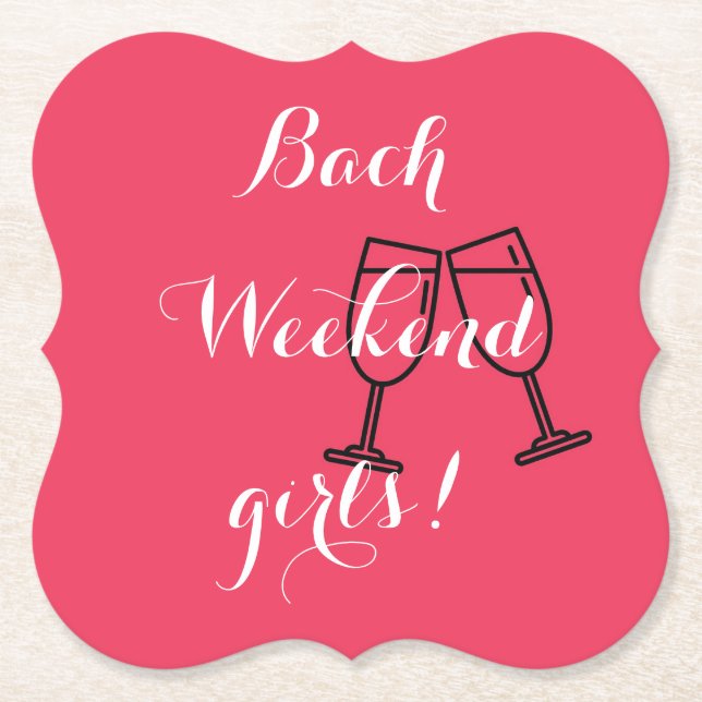 pink bachelorette  untersetzer (Vorderseite)