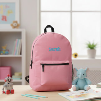 Pink Backpack for Her - Custom Name Design Bedruckter Rucksack
