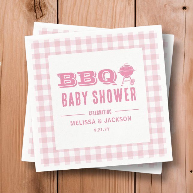 Pink Backyard GRILLEN Baby Dusche Serviette (Von Creator hochgeladen)