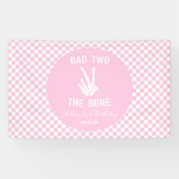 Pink Bad Two Das Knochenskelett 2. Geburtstags-Par