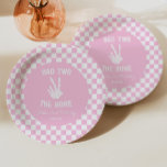 Pink Bad Two Das Knochenskelett 2. Geburtstags-Par Pappteller<br><div class="desc">Dies ist ein rosa Bad Two The Bone Skelett 2. Geburtstag Party Paper Teller!</div>