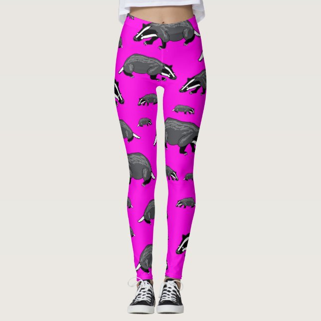 Pink Badger Leggings (Vorderseite)