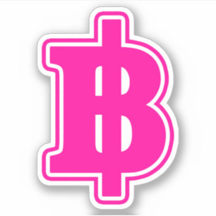PINK BAHT SIGN ฿ thailändischer ฿ Aufkleber
