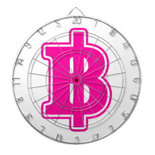 PINK BAHT SIGN ฿ thailändischer ฿ Dartscheibe