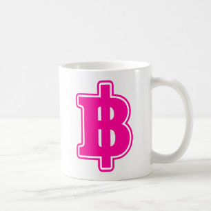 PINK BAHT SIGN ฿ thailändischer ฿ Kaffeetasse