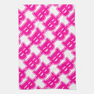 PINK BAHT SIGN ฿ thailändischer ฿ Küchentuch