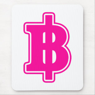 PINK BAHT SIGN ฿ thailändischer ฿ Mousepad