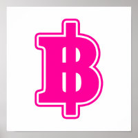 PINK BAHT SIGN ฿ thailändischer ฿