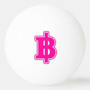PINK BAHT SIGN ฿ thailändischer ฿ Tischtennisball
