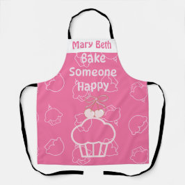 Pink bake fröhlich All-over Print-Schürze Schürze