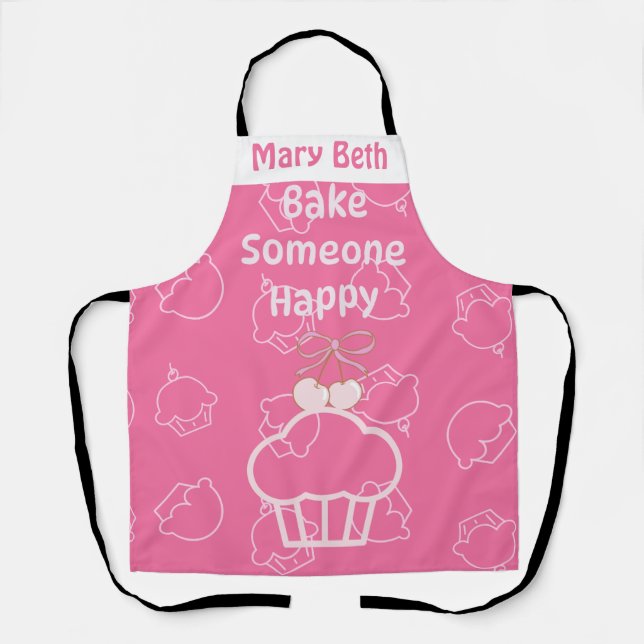Pink bake fröhlich All-over Print-Schürze Schürze (Vorderseite)