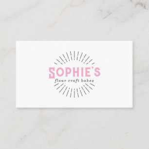 Pink Baker Bakery Logo Visitenkarte