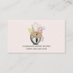 Pink Bakery Food Cook Persönlicher Koch Catering Visitenkarte