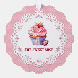 Pink Bakery Packaging Tag | Customizable Ornament Karte