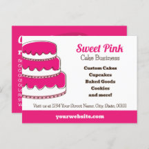 Pink Bakery Postcard mit Back Menu Geschmacksricht