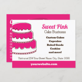 Pink Bakery Postcard mit Back Menu Geschmacksricht Postkarte