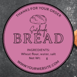 Pink Bakery Sourdough Brot Danke Sticker