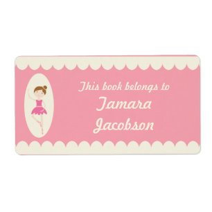 Pink Ballerina 1 Étiquettes de plaque