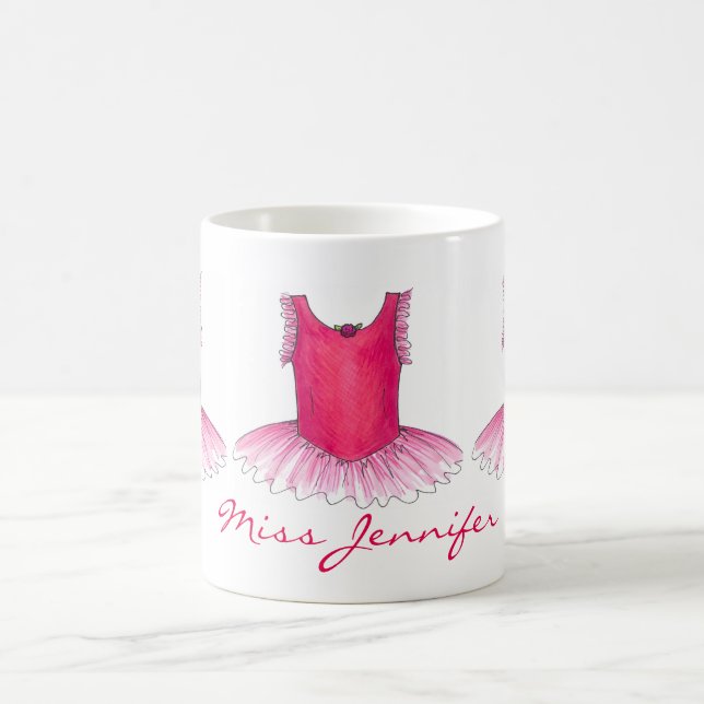 Pink Ballerina Ballett Erwägung Tanzlehrer Tutu Kaffeetasse (Mittel)