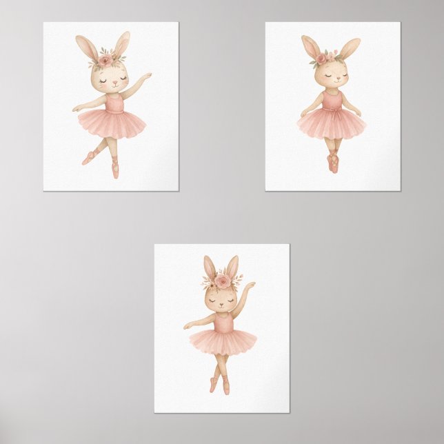 Pink Ballerina Bunny Girls Nursery Bedroom Toddler (Recto)