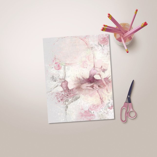 Pink Ballerina Floral Scrapbook Paper (Von Creator hochgeladen)