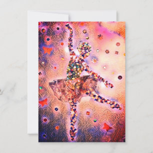 Pink Ballerina Jolie Dancing Girl Carte personnali