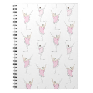 Pink Ballerina Pink Dancer Girl Notizblock