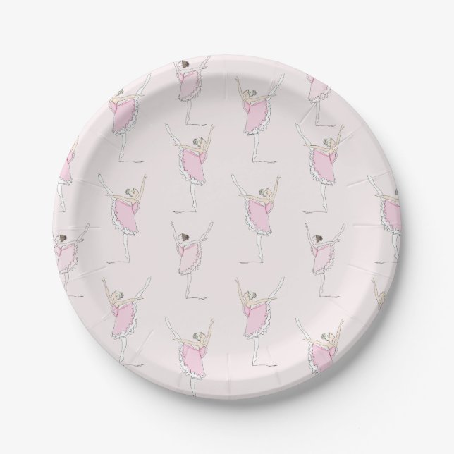 Pink Ballerina Pink Kleines Papier Teller (Vorderseite)