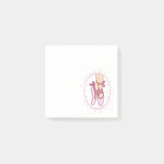 Pink ballerina shoes post-it klebezettel