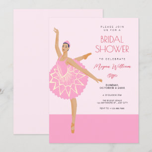 Pink Ballerina Tanzballet Bridal shwow Einladung