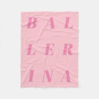 Pink Ballerina Text Design for Ballet Dancers