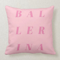Pink Ballerina Text Design for Ballet Dancers