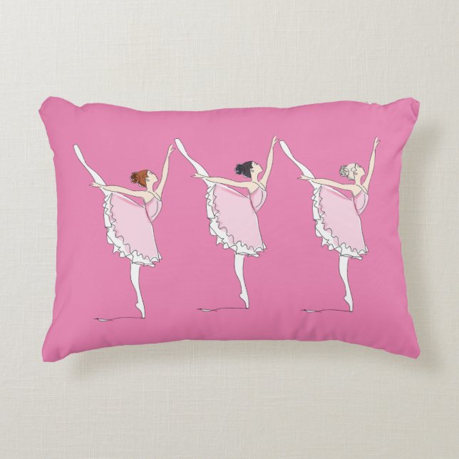 Pink ballerinas Kissen (Vorderseite)