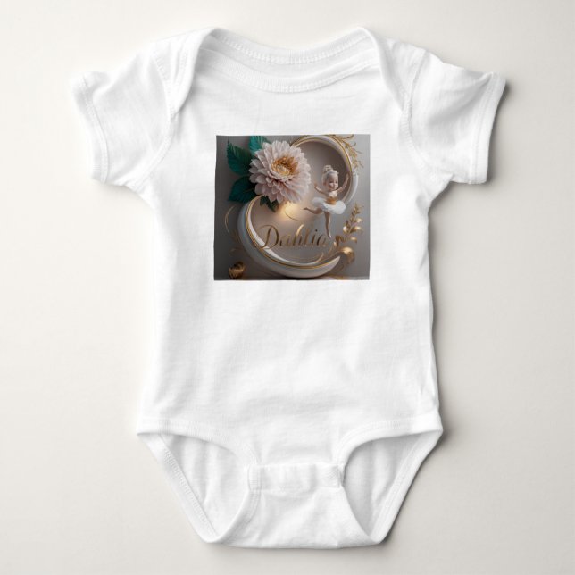 Pink Ballet Art – Personalized  Baby Strampler (Vorderseite)