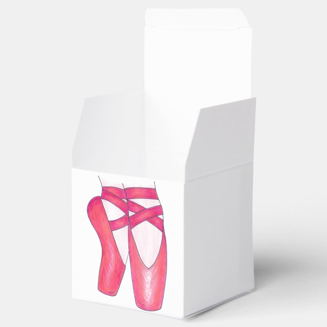 Pink Ballet Ballerina Pointe Shoes Tanzlehrer Geschenkschachtel (Geöffnet)