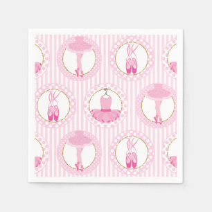 Pink Ballet Dancing - Ballerina Tutu Dancer Serviette