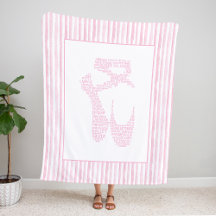 Pink Ballet Pointe Shoe Typography 