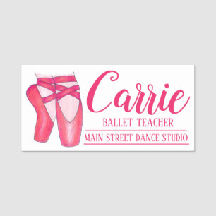 Pink Ballet Pointe Town Shoe Ballerina Tanzstudio Namensschild