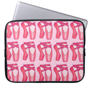 Pink Ballet Shoe Slippers Tanzlehrer Ballerina Laptopschutzhülle