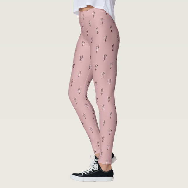 Pink Ballet Shoe Wiederholen Leggings (Links)