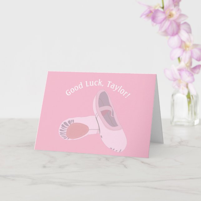 Pink Ballet Shoes Dance Erwägungsgrund Viel Glück Karte (Orchidee)