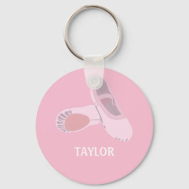 Pink Ballet Shoes Personalisiert Schlüsselanhänger