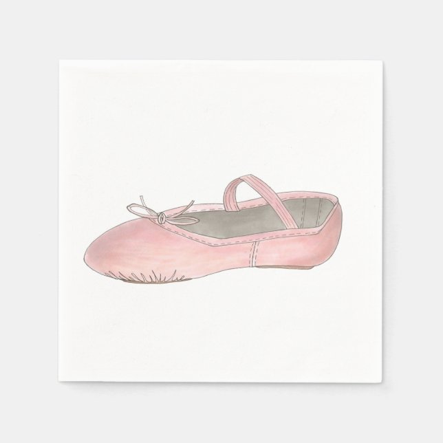 Pink Ballet Shoes Slippers Ballerina Dance Class Serviette (Vorderseite)