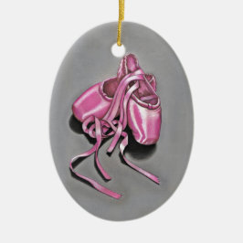 Pink Ballet Slippers Keramikornament