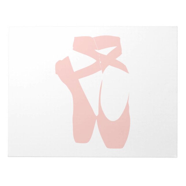 Pink Ballet Slippers Notizblock (Vorderseite)