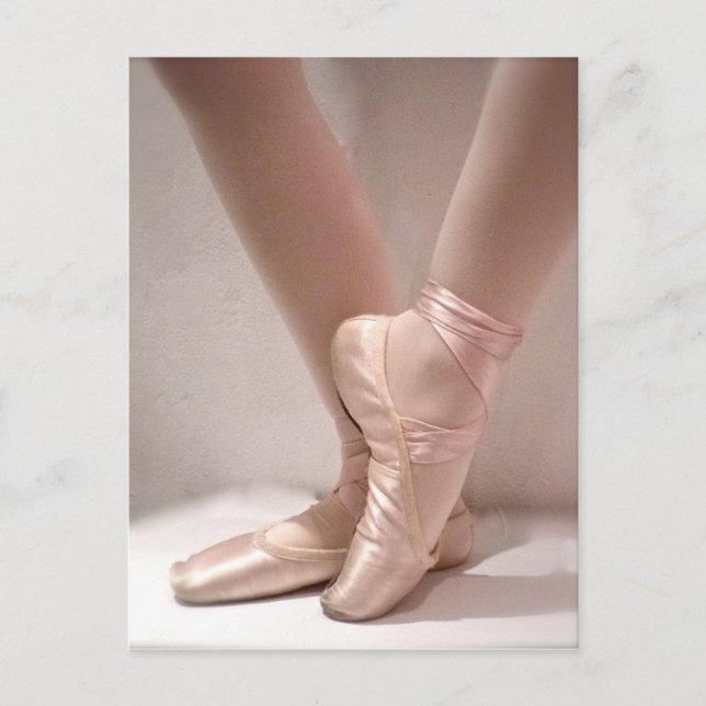 Pink Ballet Slippers Postkarte (Vorderseite)