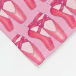 Pink Ballet Toe Shoes Tanzlehrer Ballerina Fleecedecke