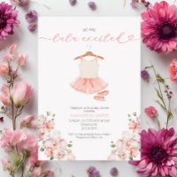 Pink Ballet Tutu Erregte Kinderdusche Einladung